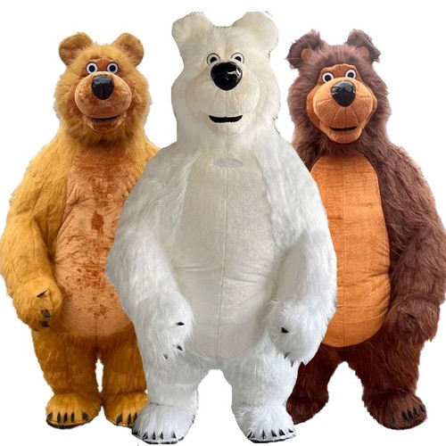 Giant brown bear - brown, inflatable