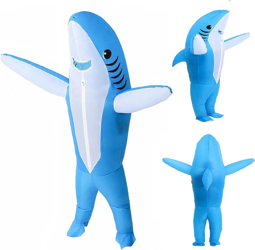 Inflatable costume adult shark - adult,