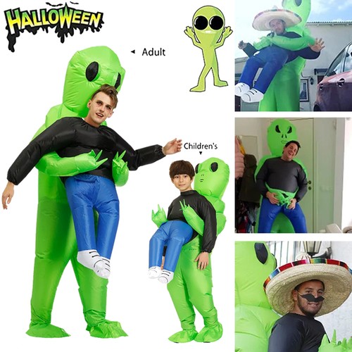 Adult inflatable green alien - adult,