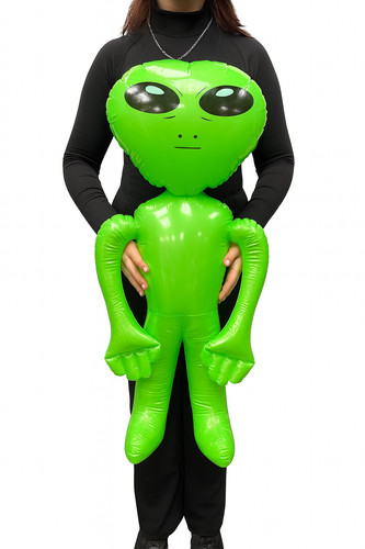 Large green aliens inflatable - large,