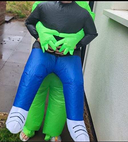 Inflatable alien abduction - alien,