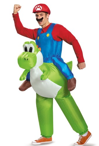 Adult inflatable mario riding - adult,