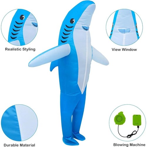 Inflatable funny shark costume - inflatable,