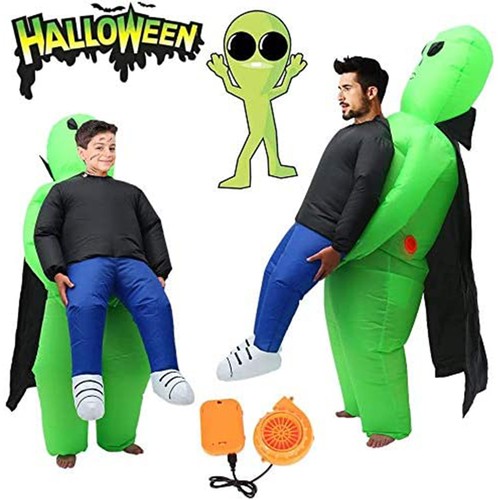 Scary halloween green - green, alien