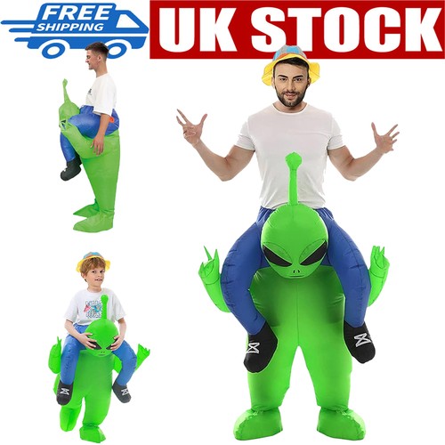Inflatable green alien costume - green,