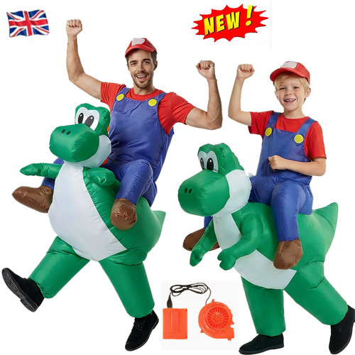 Mens inflatable mario riding - mario,